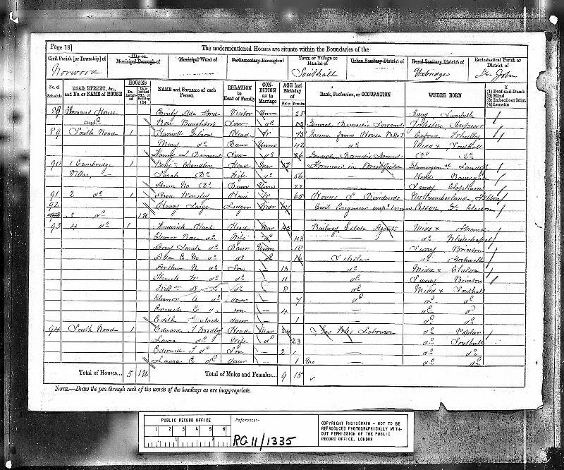 Gibson (Harriet nee Rippington) 1881 Census